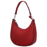 Elegantní dámská kožená kabelka přes rameno Priff, červená