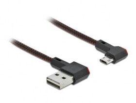 DeLock Kabel USB 2.0 A (M) - USB 2.0 Micro-B (M) úhlový 0.2m černá (85269)