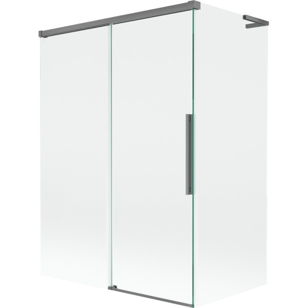 MEXEN/S - Rox L vanová zástěna 2-křídlová posuvná 120 + 70 x 150, transparent, grafit metal 8C9L-120-070-95-00