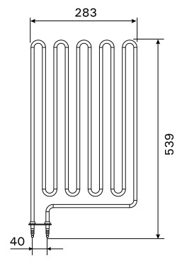 Topné těleso, spirála pro saunová kamna HL110, HL110S (A), 3600W/230V CZCU-836L