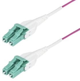 StarTech LC/LC OM4 1 m fialová / Optický patch kabel / multimode 50/125 / 100 Gb/s (OM4RLCLC1M)