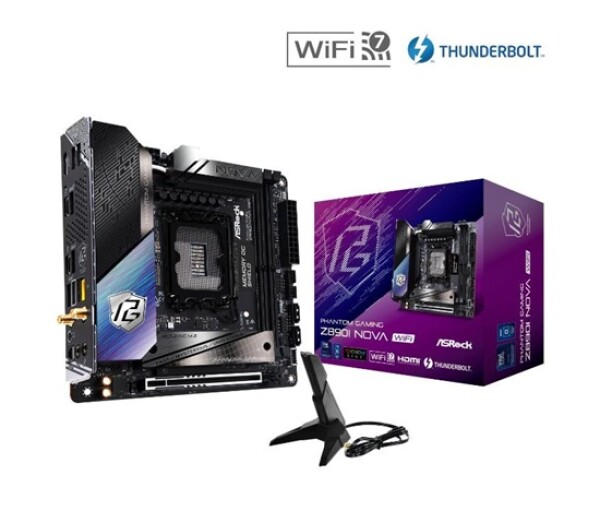 ASRock MB Sc LGA1851 Z890I NOVA WIFI, Intel Z890, 2xDDR5, 1xHDMI, 2xThunderbolt, WI-FI, mITX EDF_380975