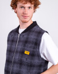 Service Works Thistle Plaid Padded Work Vest BLACK L