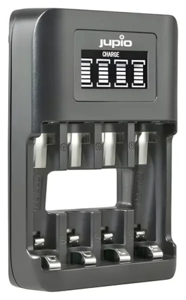 JUPIO LCD Ultra Fast Charger / Nabíječka baterií / USB / 4x AA/AAA (JBC0140)