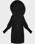 Černá bunda - přehoz přes oblečení typu alpaka s kapucí (19905.1) odstíny černé uni velikost