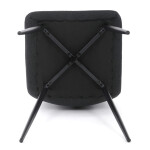 Jídelní židle, černá, látka, DCL-V2017 BK2