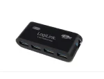 LogiLink UA0170 černá / USB hub / 4x USB-A 3.0 / 5 Gbit/s / napájecí adaptér (UA0170)