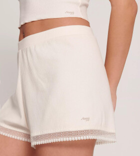 Dámské šortky GO Ribbed Short - ANGORA - sv. růžové 6308 - SLOGGI WHITE XL