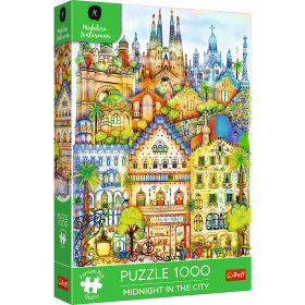 Puzzle Premium 1000 dílků - Půlnoc v Barceloně