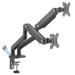 ULTRADESK Branch Double černá / Držák pro 2 monitory / až 20kg / 17" až 32" / VESA 75x75 100x100 (UD-BRAN-DB)