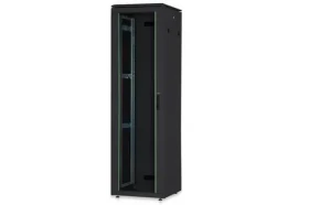 Digitus Unique 26U černá / Stojanový rozvaděč / 600x600 mm / skleněné dveře / nosnost 800 kg / IP20 (DN-19 26U-6/6-B-1)