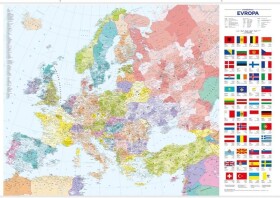 Evropa – nástěnná administrativní mapa, 4. vydání