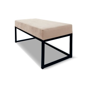 FRONTI Lavička EMLI 80x38 v loftovém stylu - béžová - ITAKA 05