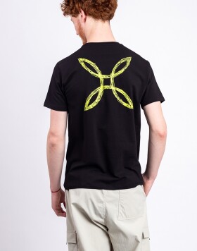 Tričko Montura Pencil Logo T-Shirt 9047 BLACK/VERDE LIME