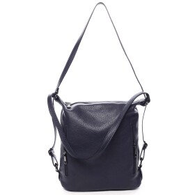 Kožená dámská kabelko-batoh Charlotte, modrá
