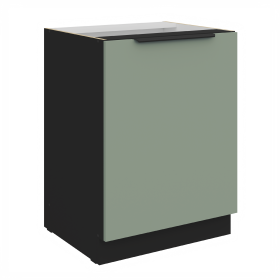 Spodní skříňka Aria 60 D 1F BB Barva korpusu: Černá, Barva dvířek: SA - Aquamarine AFM