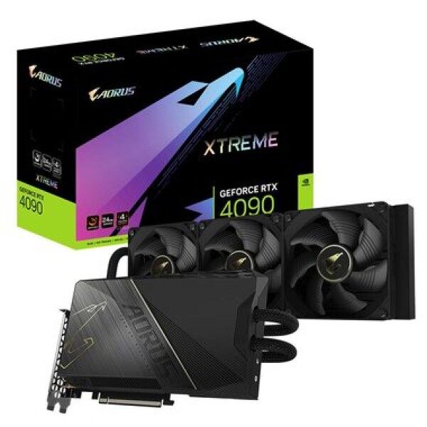 GIGABYTE RTX 4090 XTREME WATERFORCE 24GB / 2565 MHz / 24GB GDDR6x / 384 bit/ 1x HDMI+3x DP / (16) (GV-N4090AORUSX W-24GD)