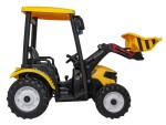 Mamido Dětský elektrický traktor MEGA D68 24V s přívěsem žlutý