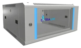 Extralink Rozvaděč 4U šedá / Nástěnný rozvaděč / 19" / Šířka 600 mm / Hloubka 600 mm / Nosnost 30 kg (EX.8543)