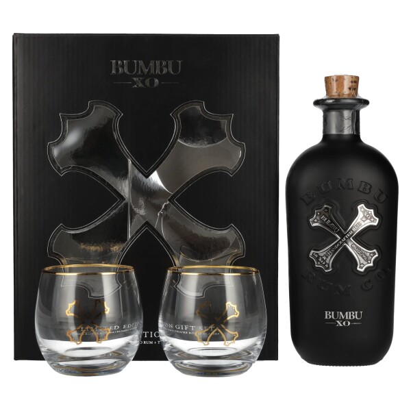 Bumbu XO Rum 40% 0,7 l (dárkové balení 2 skleničky)
