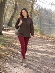 EVONA a.s. Dámské termo legíny ALICE vínové - Dámské termo legíny ALICE vínové 031 L