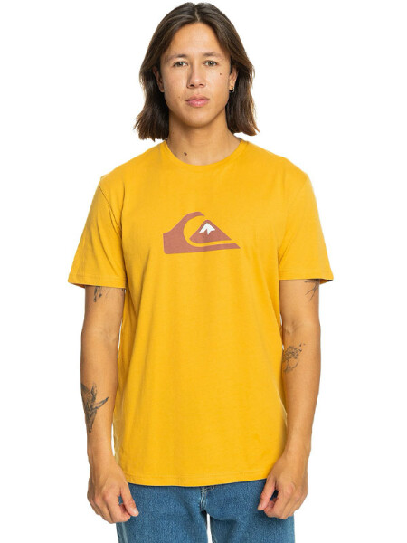 Quiksilver COMPLOGO MUSTARD pánské tričko krátkým rukávem