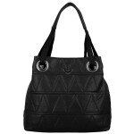 Trendy dámská koženková kabelka do ruky Einari, černá