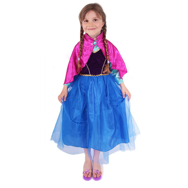 Dětský kostým princezna zimní království Anička DELUXE, vel. M, e-obal