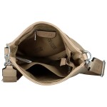 Trendy dámská koženková crossbody kabelka Candelis, béžová