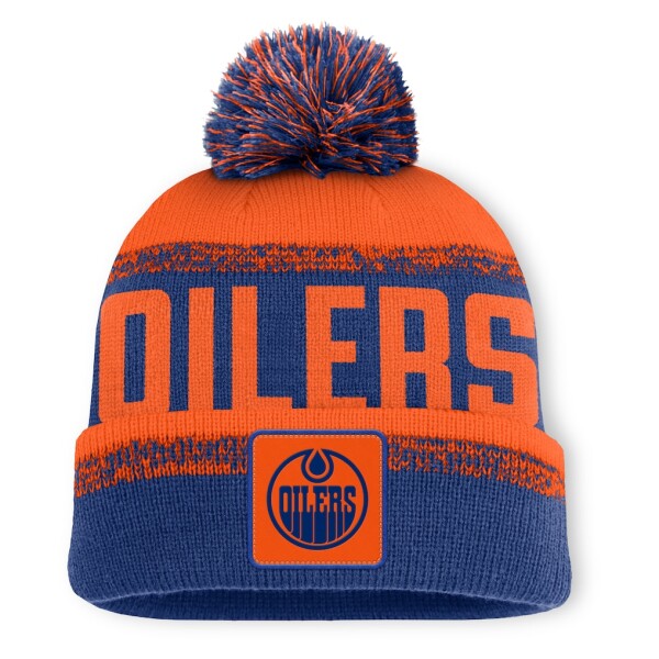 Fanatics Pánská zimní čepice Edmonton Oilers NHL Thrive Cuffed Pom Beanie