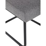 Židle jídelní, taštičkové pružiny v sedáku, madlo na opěráku, světle šedá látka, černý kov