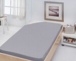 DekorTextil Jersey napínací prostěradlo šedé ROZMĚR: (š/d/v) 100 x 220 x 20 cm