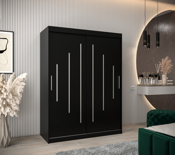 Šatní skříň Abi Y0 Barva korpusu: Černá, Rozměry: 150 cm, Dveře: Černá