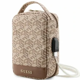 GUESS G Cube Stripe hnědá / Organizér (GUHBHGCFSEW)