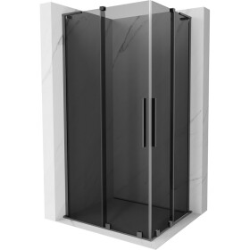 MEXEN/S - Velar L Duo sprchový kout, posuvné dveře 90 x 80, grafit, grafit metal 871-090-080-02-43-95