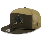 New Era Pánská kšiltovka Detroit Lions NFL 2025 Salute to Service 9FIFTY Split Panel Trucker Snapback