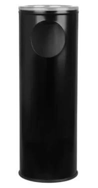 ALDA Sandy černá / Venkovní odpadkový koš s popelníkem / lakovaná ocel / 22 l