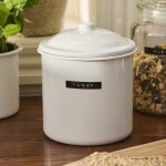 Ib Laursen Smaltovaná dóza White 15 cm, bílá barva, smalt