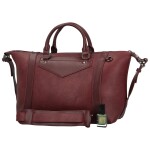 Módní dámská koženková kabelka do ruky Marilla, vínová