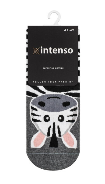 Pánské ponožky Intenso 1993 Happy cotton 41-46 tmavě modrá 41-43