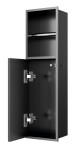 SAPHO - DENBO zapuštěný držák toaletního papíru do obkladu, 600x170 nerez, gun metal 1301-60B