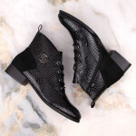 Filippo W PAW478A černé lakované zateplené boty s krokodýlem 38