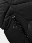 Černá dámská zimní plus size bunda s délkou do poloviny stehen S'west (B8306-1) odstíny černé 50