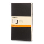 Sešity Moleskine Cahier, L, linkované, 3 ks - černý