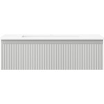 MEXEN/S - Rivel koupelnová skříňka 80 cm s umyvadlem Otis, 1 šuplík, reliéf , šedá mat/bílá mat 91A20-08023-1-BF62-W18M01