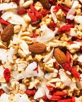Vilgain Směs nepražených ořechů a ovoce – Arašídy, goji, jablka, kokos, mandle a kešu 500 g