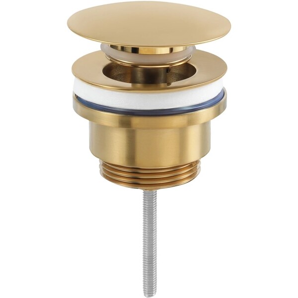 CERANO Umyvadlová výpusť - 5/4“ click-clack - univerzální - zlatá kartáčovaná