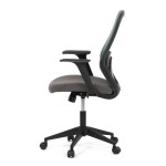 Židle kancelářská, látka zelená, houpací mechanismus, kolečka pro tvrdé povrchy