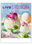 Kalendář nástěnný 2026 - Live Design - Klára Koníčková