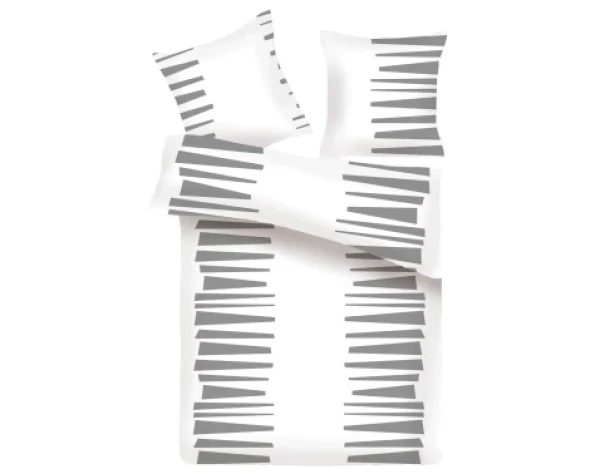 Povlečení Porto 140x200 cm, šedo-bílé